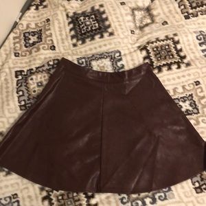 Faux Leather Skirt